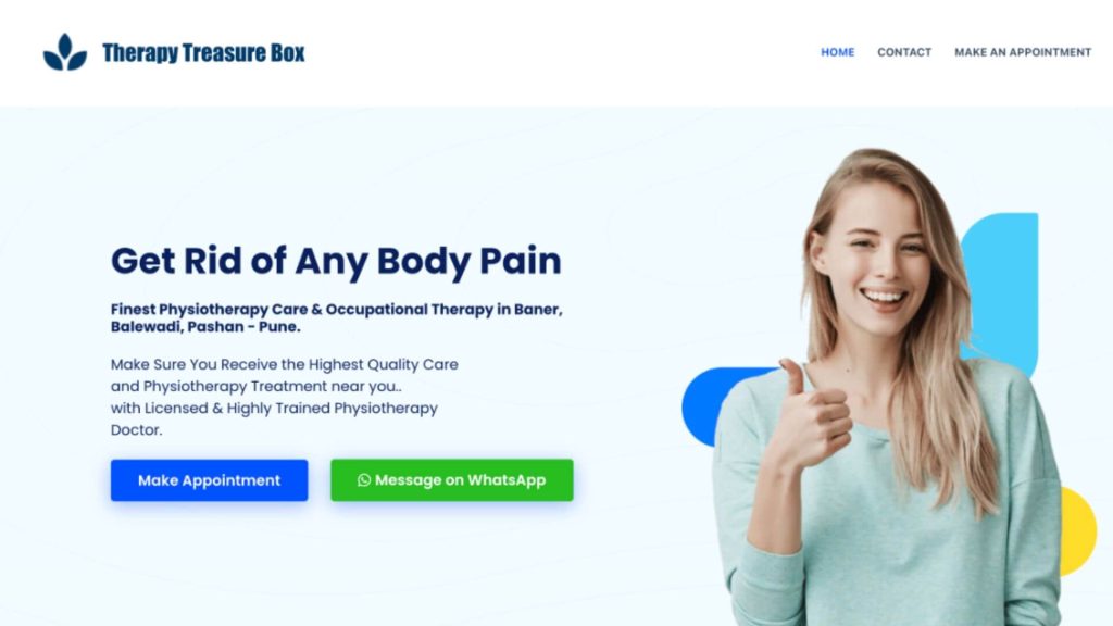 Client: Therapy Treasure Box Website Snapshot